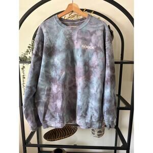 Rogue Fitness Tie Dye Crewneck Sweatshirt Mens XL Blue Purple Heavyweight